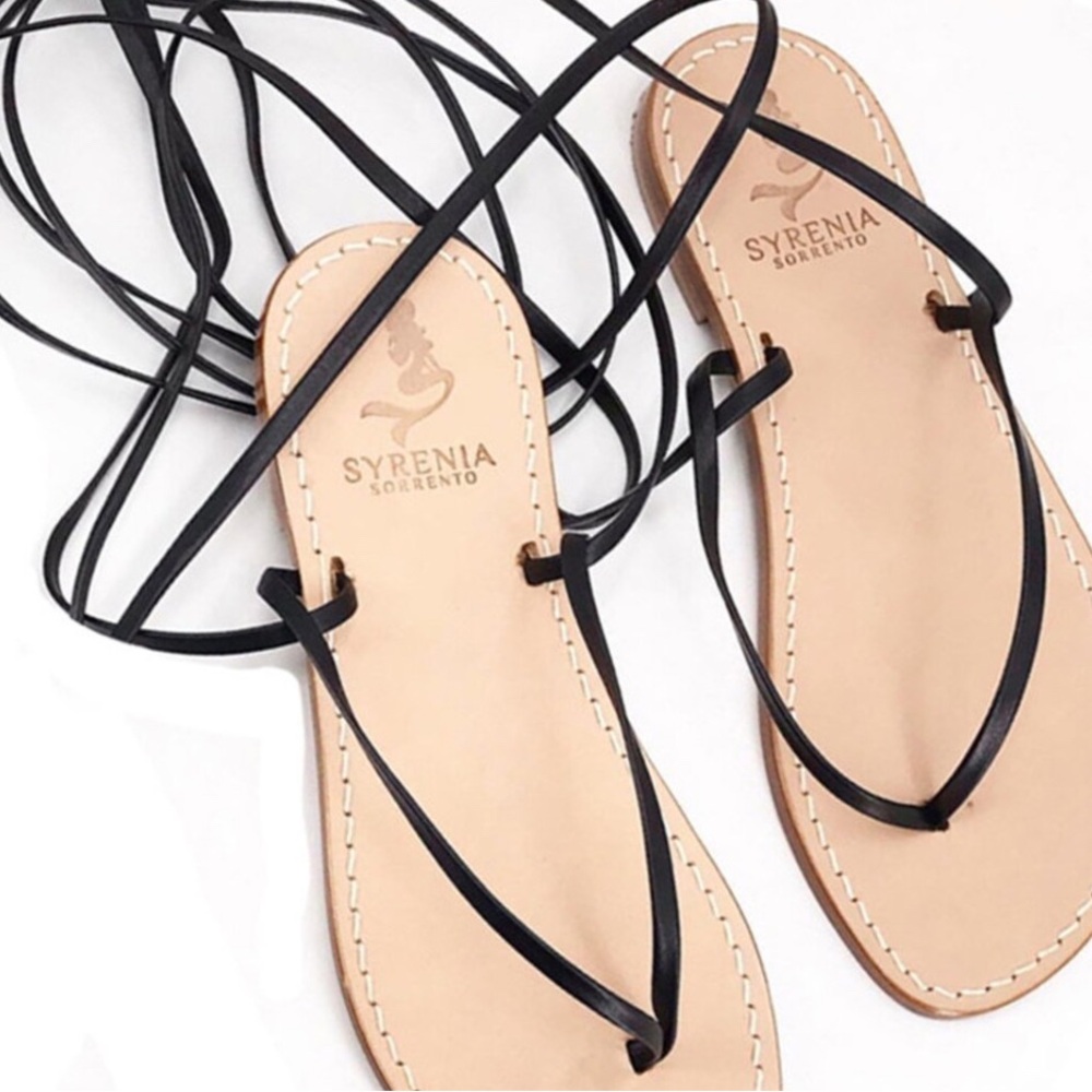 Gladiators sandals black leather 37